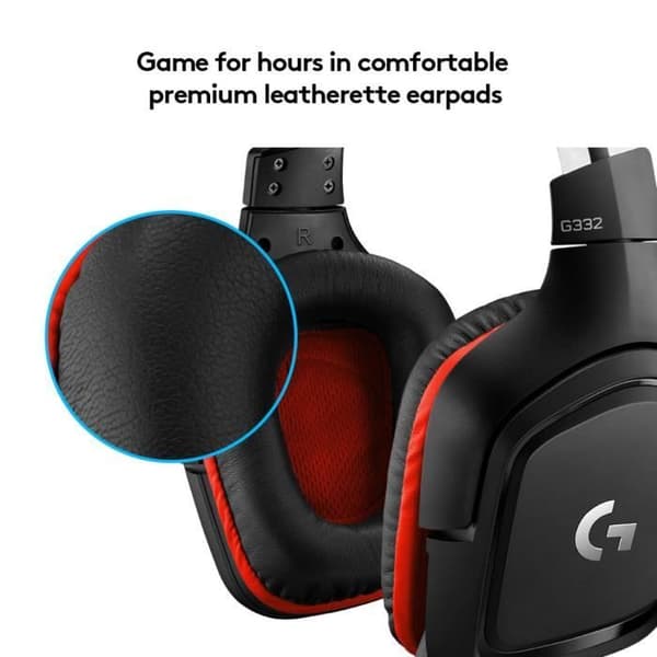 LOGITECH G - Wired Gaming Headset G332 konstläder - Svart- USED