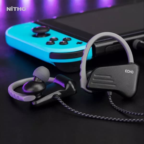 Nitho - Esports Echo 3,5 mm in-ear-hörlurar för PS4/PS5, Xbox One, Xbox Series X|S, Nintendo Switch och PC