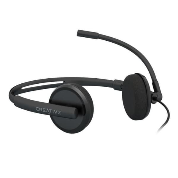 Creative Ls Creative HS-220 USB-headset med brusreducerande kondensatormikrofon och inbyggd fjärrkontroll med knapp