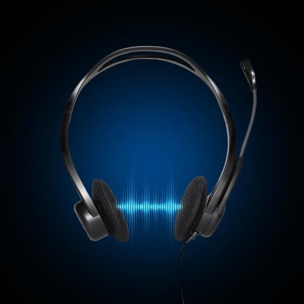 LOGITECH - USB-headset med kabel - 960 - Svart