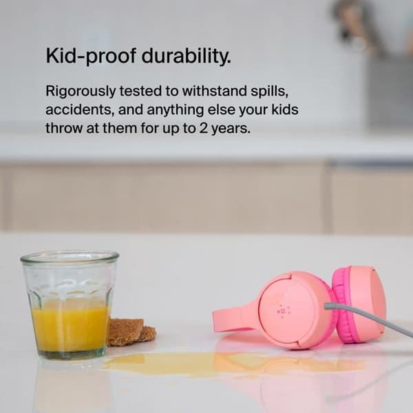 Hörlurar - Belkin - Soundform Mini - Trådad - Jack 3,5mm - Över-örat - Rosa