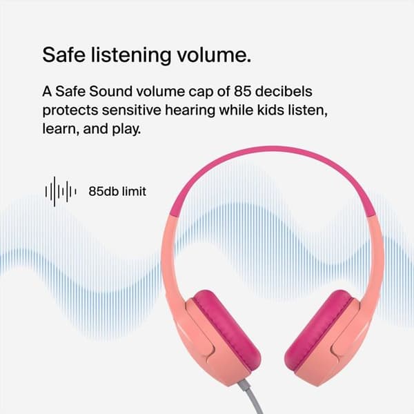 Hörlurar - Belkin - Soundform Mini - Trådad - Jack 3,5mm - Över-örat - Rosa