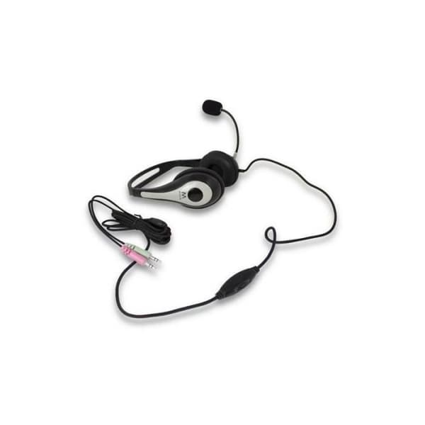 Headset med mikrofon Ewent EW3562 - 3,5 mm Jack-anslutning - Kabellängd 2 m - Integrerad mikrofon - Ca vikt. 170 g
