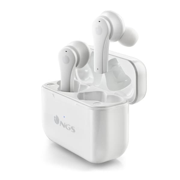 Trådlösa hörlurar - NGS - ARTICA BLOOM WHITE - Batteritid 24h - Touchkontroll - USB Typ C