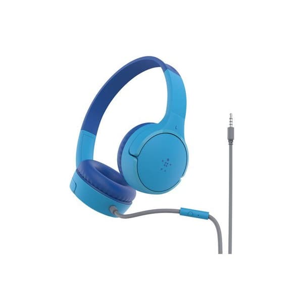 Hörlurar - Belkin - Soundform Mini - Trådad - Över örat - Blå