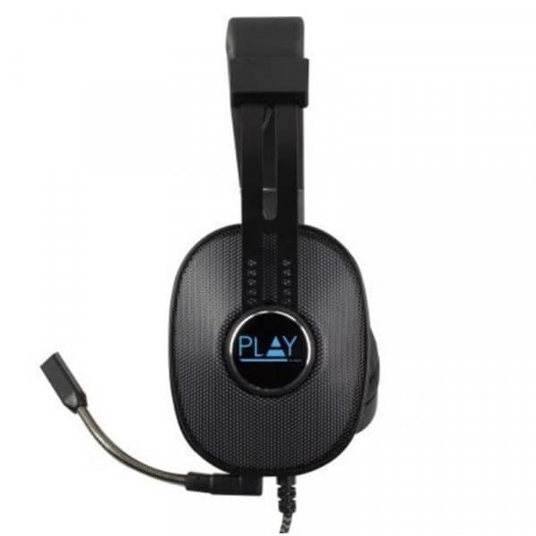 Spela PL3321 bekvämt on-ear-gamingheadset med justerbart pannband, mikrofon och kraftfull baseffekt