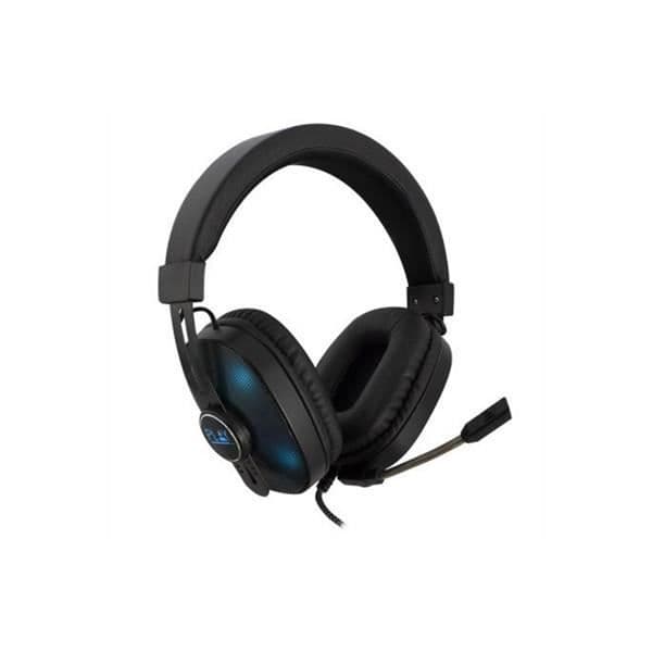 Spela PL3321 bekvämt on-ear-gamingheadset med justerbart pannband, mikrofon och kraftfull baseffekt