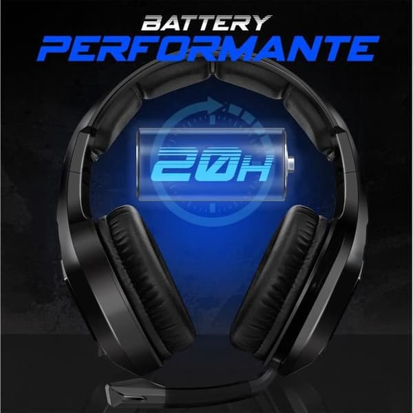 Spirit Of Gamer, trådlöst spelheadset med Micro RGB, kompatibel PS5, PS4, Switch &amp; PC, 2,4 GHz trådlös teknik, 7.1 ljud
