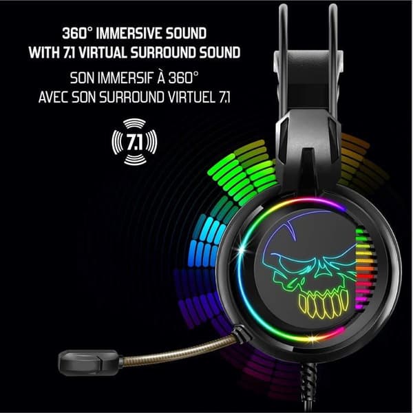SPIRIT OF GAMER – ELITE-H10 – Black Pro Gamer Audio Hörlurar – Imiterat läder