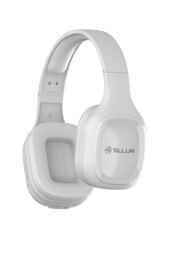 Casti cu micr. Tellur Pulse, alb