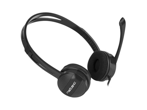 Natec | Headset | Canary Go | Wired | On-Ear | Microphone | Noise canceling | Black