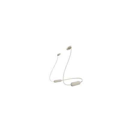 Sony WI-C100 Wireless In-Ear Headphones, Beige Sony Wireless In-Ear Headphones WI-C100 Wireless In-ear Microphone Noise canceling Wireless Beige