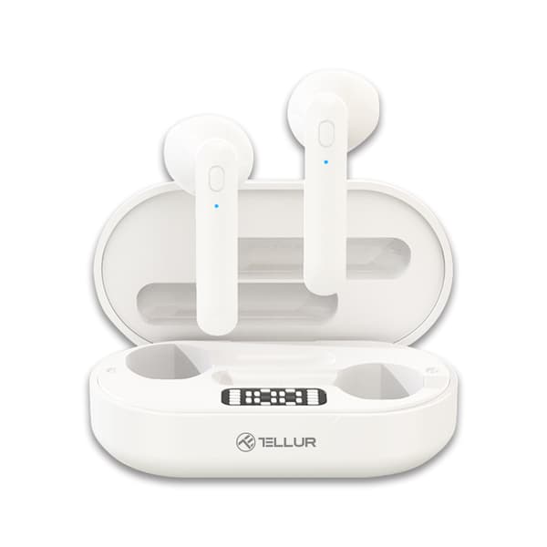 Casti Bluetooth Tellur Flip TWS, alb