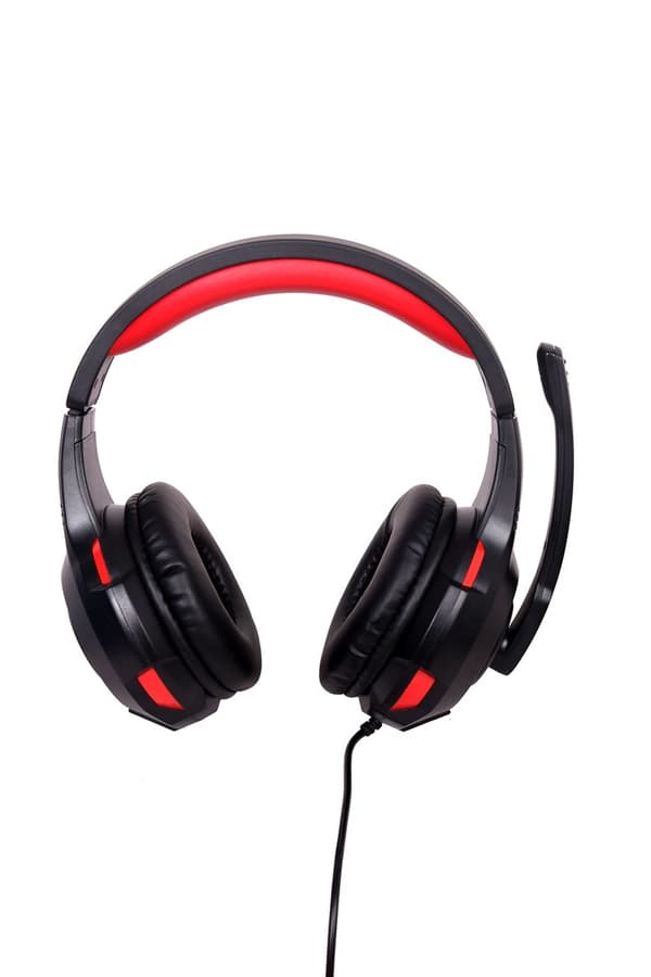 Gembird GHS-U-5.1-01 hovedtelefoner/headset Kabelført hovedbånd Gaming Sort, rød
