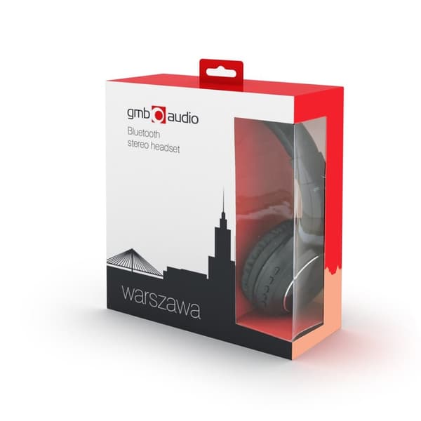 Gembird Warszawa Headset Kablet & Trådløst hovedbåndsopkald/Musik Micro-USB Bluetooth Sort