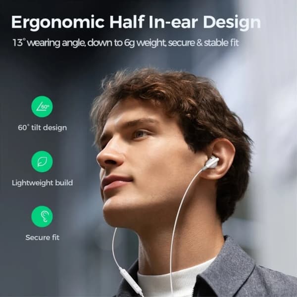 SiGN Wired Series Half In-Ear Hörlurar - Vit