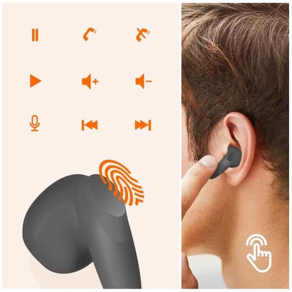 Bluetooth-hörlurar - LinQ - Svart - Handsfree kit - Svettavvisande - 220mAh