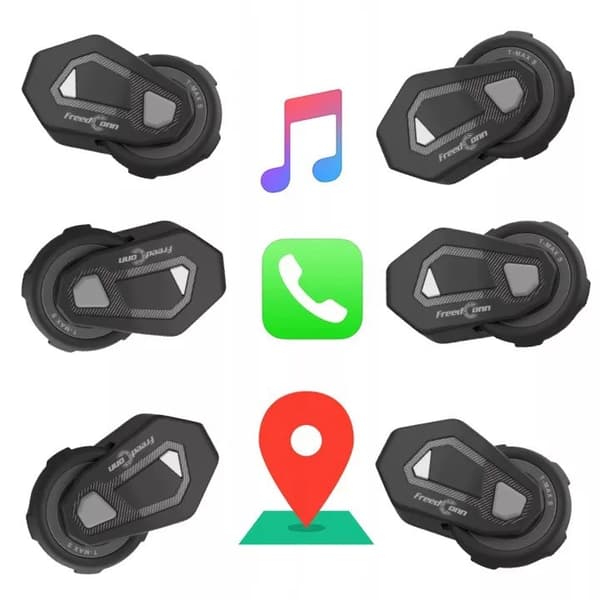 FREEDCONN T-MAX S V4 PRO SINGLE moottoripyörän sisäpuhelin Musta