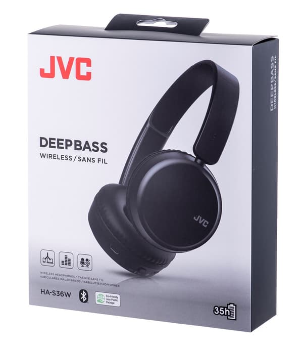 JVC HA-S36W Hovedtelefoner Trådløst hovedbånd Opkald/Musik Bluetooth Sort