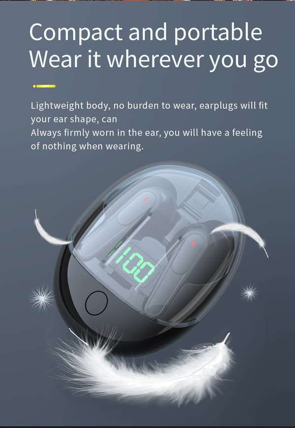 Trådløse øretelefoner Bluetooth 5.3 Touch TWS Pro-One Sort