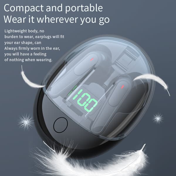 Trådløse øretelefoner Bluetooth 5.3 Touch TWS Pro-One Sort