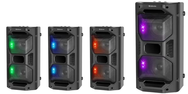 Defender Rage bærbar stereohøjttaler Sort 50 W