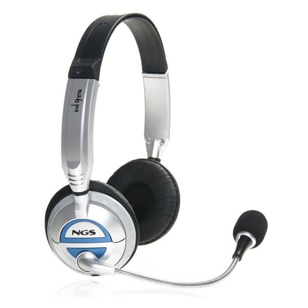 NGS MSX6pro Headset Mikrofon Svart/Grå - Idealisk för MP3-spelare, CD-skivor och videospel