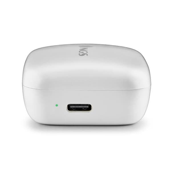 NGS ARTICA MOVE WHITE: Trådlösa hörlurar kompatibla med Bluetooth 5.3 och TWS-teknik. 28h batteri, kontroll