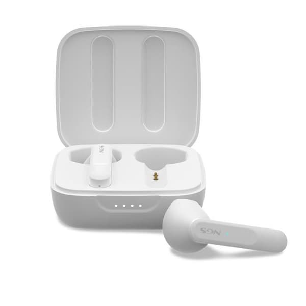 NGS ARTICA MOVE WHITE: Trådlösa hörlurar kompatibla med Bluetooth 5.3 och TWS-teknik. 28h batteri, kontroll