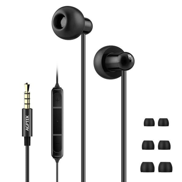 Brusreducerande sömnhörlurar Mjuka in-ear-hörlurar av silikon med mikrokontroll för sömn-Sport-Meditation-Avslappning