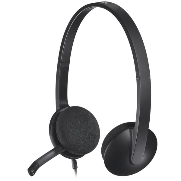 Logitech H340 USB-tietokonekuuloke Langallinen pääpanta Toimisto/puhelukeskus USB Type-A Musta