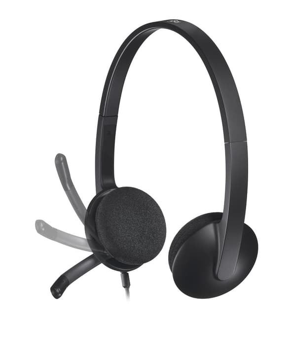Logitech H340 USB-tietokonekuuloke Langallinen pääpanta Toimisto/puhelukeskus USB Type-A Musta