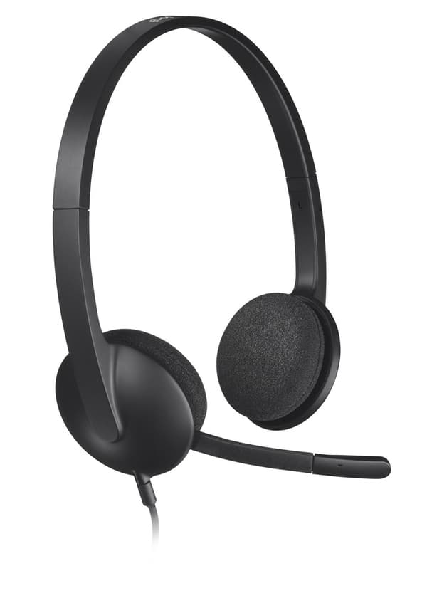 Logitech H340 USB-tietokonekuuloke Langallinen pääpanta Toimisto/puhelukeskus USB Type-A Musta
