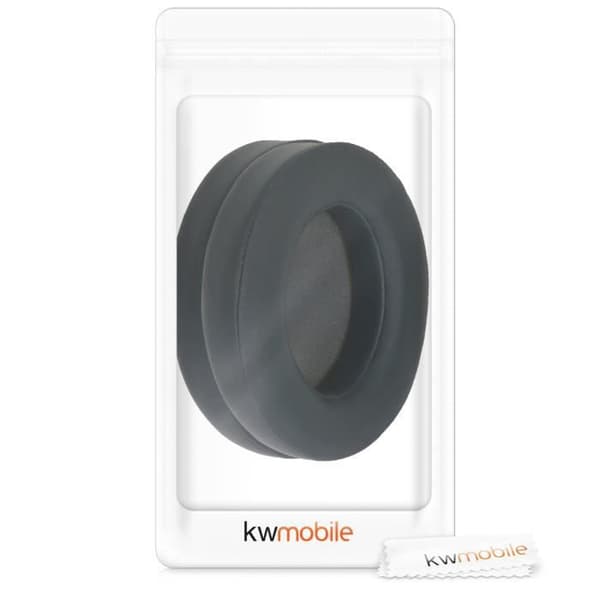 kwmobile 2x utbytesöronkuddar kompatibla med Beats Studio 2/3 Wireless - Skumkuddar för hörlurar - Titanium