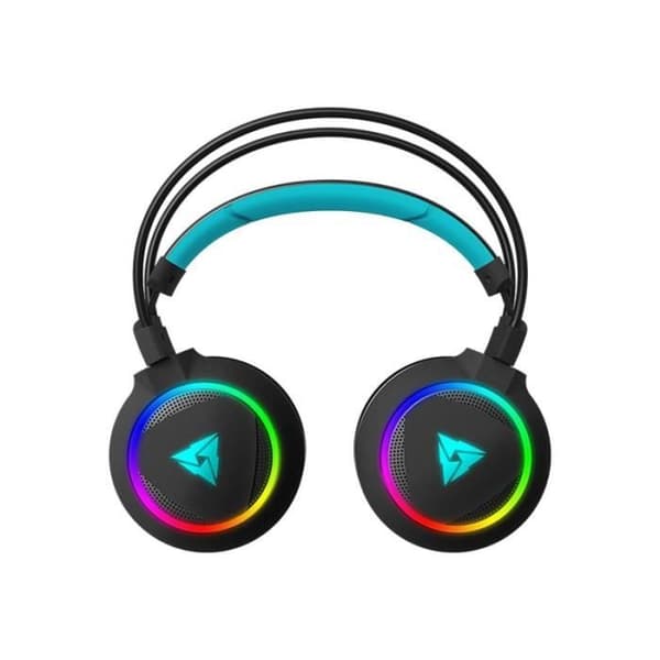 ThunderX3 AH7 Glow Gaming Headset - Full storlek - Kabelansluten - Svart, Cyan