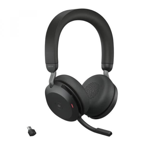 Jabra Evolve2 75 headset - trådlös/kabelansluten Bluetooth - aktiv ljudavstängning - USB-C - isolering