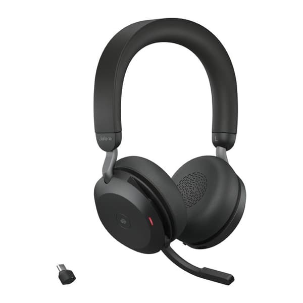Jabra Evolve2 75 headset - trådlös/kabelansluten Bluetooth - aktiv ljudavstängning - USB-C - isolering