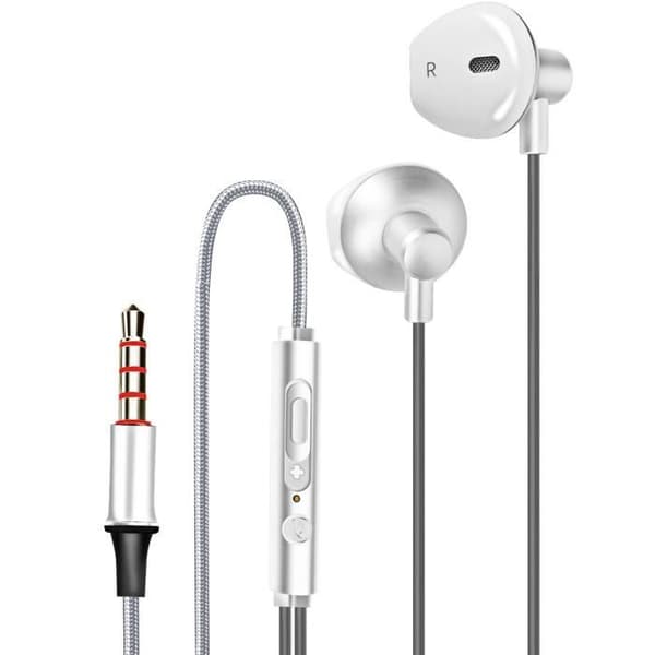 In-ear-hörlurar - LINQ - Flätad nylon - 3,5 mm-uttag - Handsfree-kit - Bullerisolering