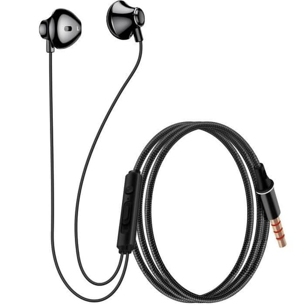 In-ear hörlurar - LINQ - Svart - 3,5 mm jack - Handsfree-kit - Flätad nylon
