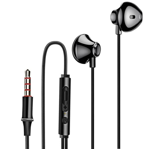 In-ear hörlurar - LINQ - Svart - 3,5 mm jack - Handsfree-kit - Flätad nylon