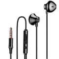 Miniatyrbild 1 av 4: In-ear hörlurar - LINQ - Svart - 3,5 mm jack - Handsfree-kit - Flätad nylon