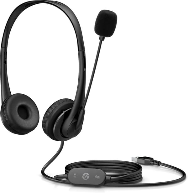 HP Stereo USB Headset G2 Trådbundet huvudband Kontor/Callcenter Svart