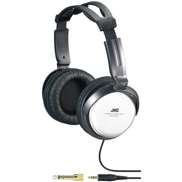 JVC HA-RX500, Circumaural, Pannband, Trådbunden, 10 - 22000 Hz, 3,5 m, Svart, Vit