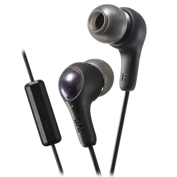 In-ear hörlurar - JVC - GUMY PLUS - Mikrofon och fjärrkontroll - Kompatibel med IOS och Android - Svart