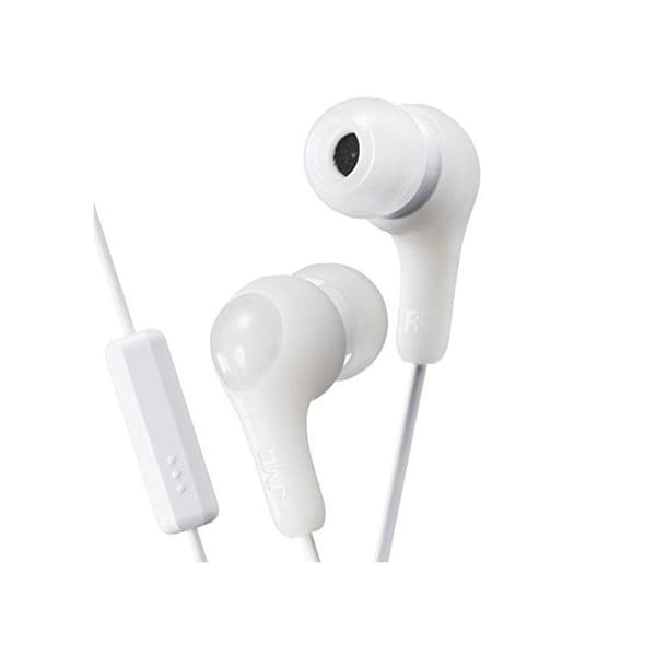 GUMY PLUS: In-ear hörlurar med mikrofon och fjärrkontroll - kompatibla med iOS och Android, neodymmagnet 11 mm - Vit