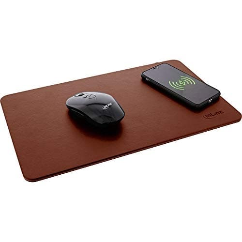 InLine Mouse Pad - Trådlös laddning - 370x225x7mm - brun (55946)