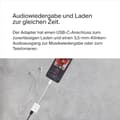 Miniatyrbillede 2 af 6: Belkin RockStar - USB-C til hovedtelefonstik / opladningsadapter - 24 ben USB-C han til mini stik, 24 ben USB-C hun - USB strømforsyning (60W) (NPA004