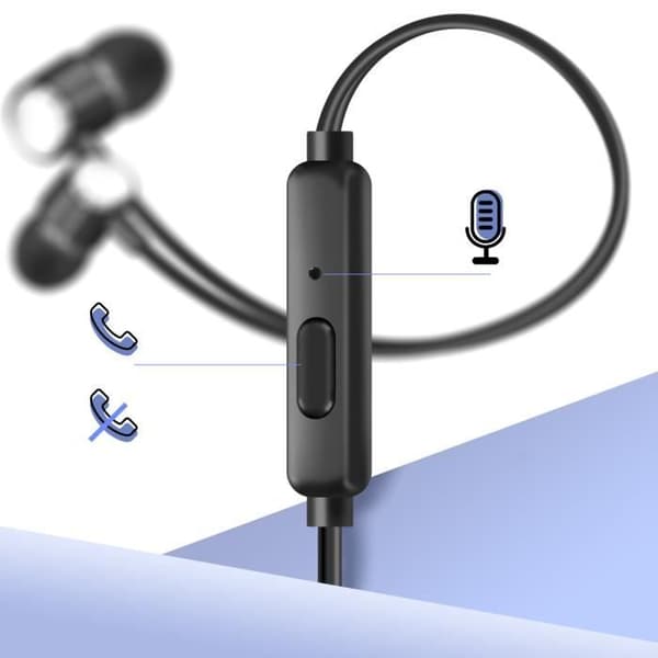 In-ear hörlurar - LINQ - Jack 3,5 mm - Inbyggd mikrofon - Handsfree kit - Svart