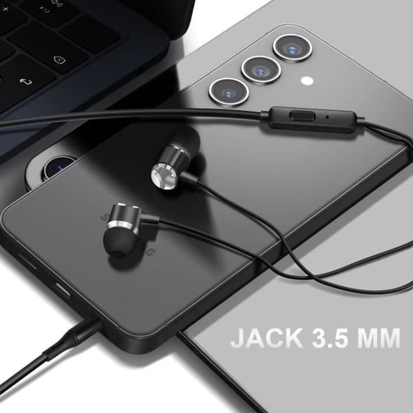In-ear hörlurar - LINQ - Jack 3,5 mm - Inbyggd mikrofon - Handsfree kit - Svart
