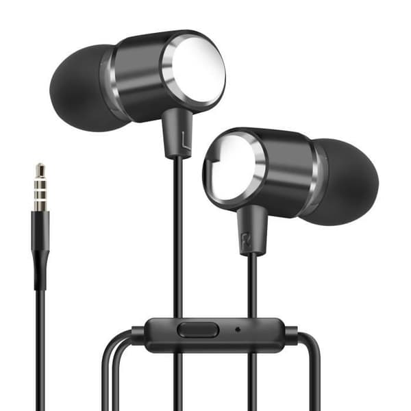 In-ear hörlurar - LINQ - Jack 3,5 mm - Inbyggd mikrofon - Handsfree kit - Svart